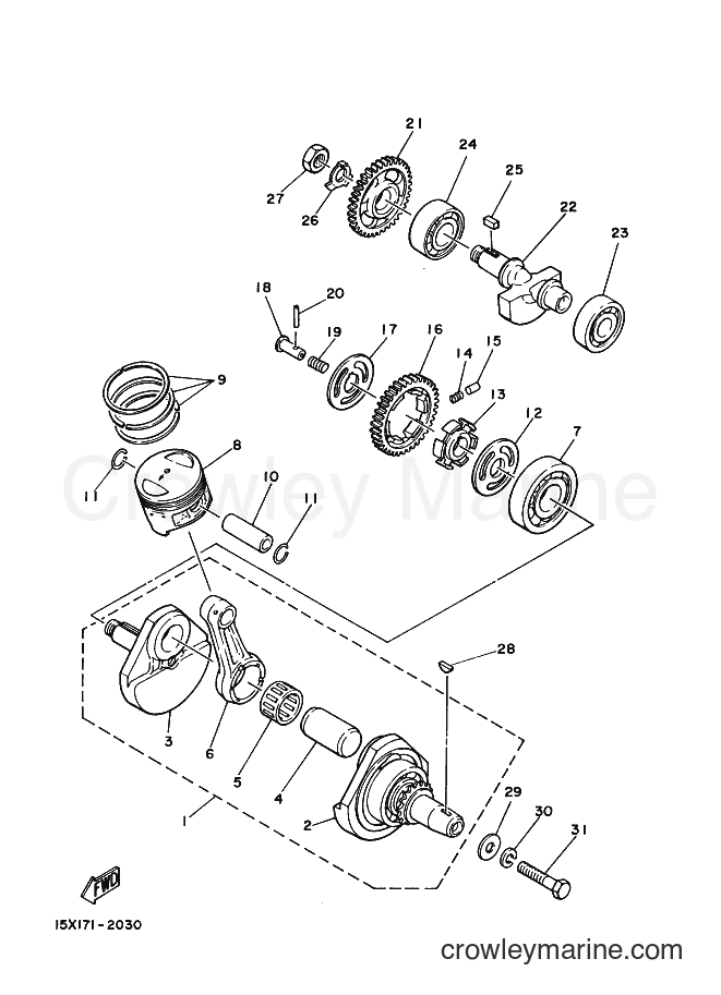 1997 Dirt Bike TW200E - TW200E (3AWV) [010] - CRANKSHAFT & PISTON