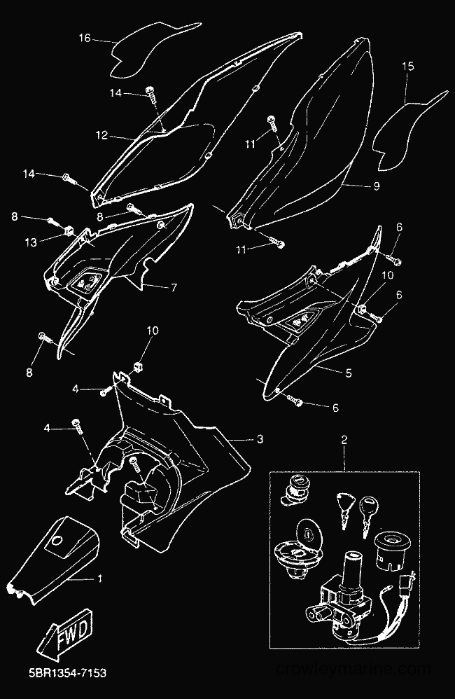 2000 Scooter YQ50 - YQ50 (5KH3) [010] - SIDE COVER