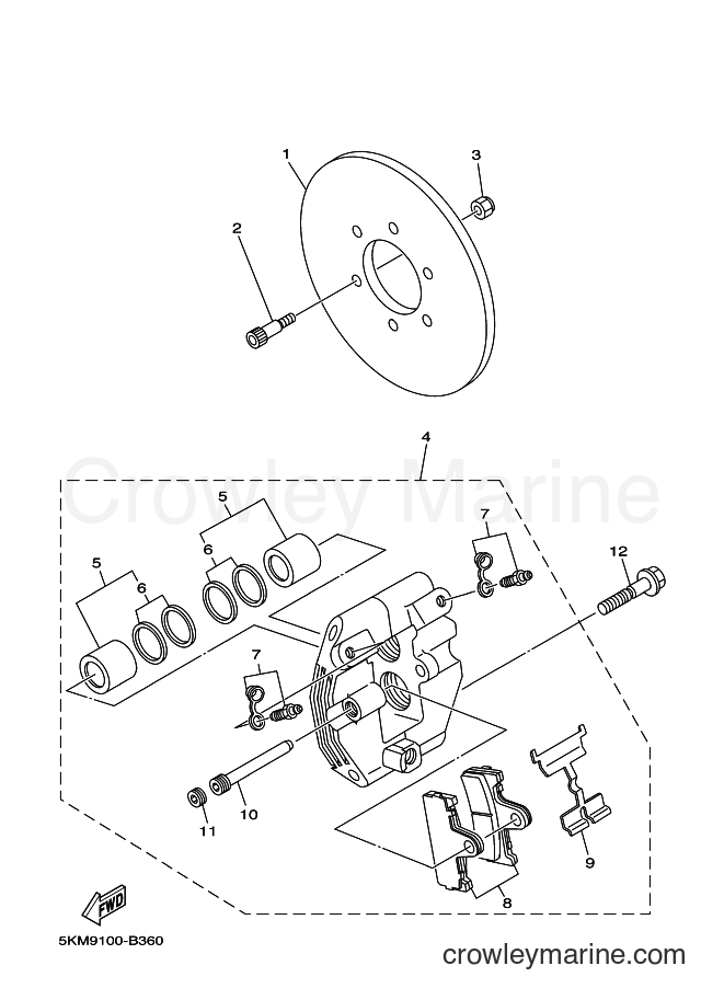 2005 ATV YFM660FWA - YFM660FWA (5KMV) [010] - REAR BRAKE CALIPER