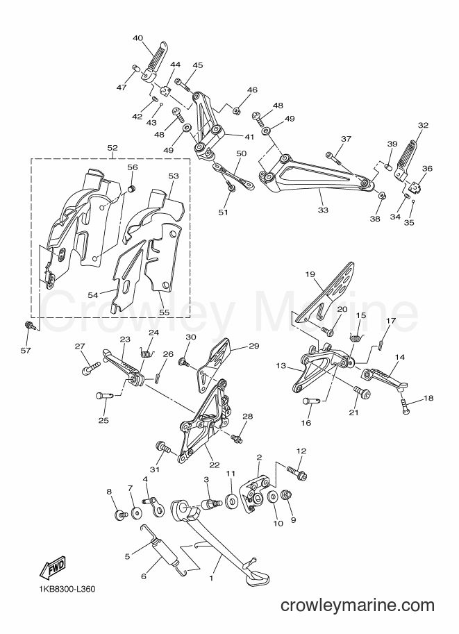 Yamaha Motors YZF-R1 (2SG2) [010] - STAND & FOOTREST