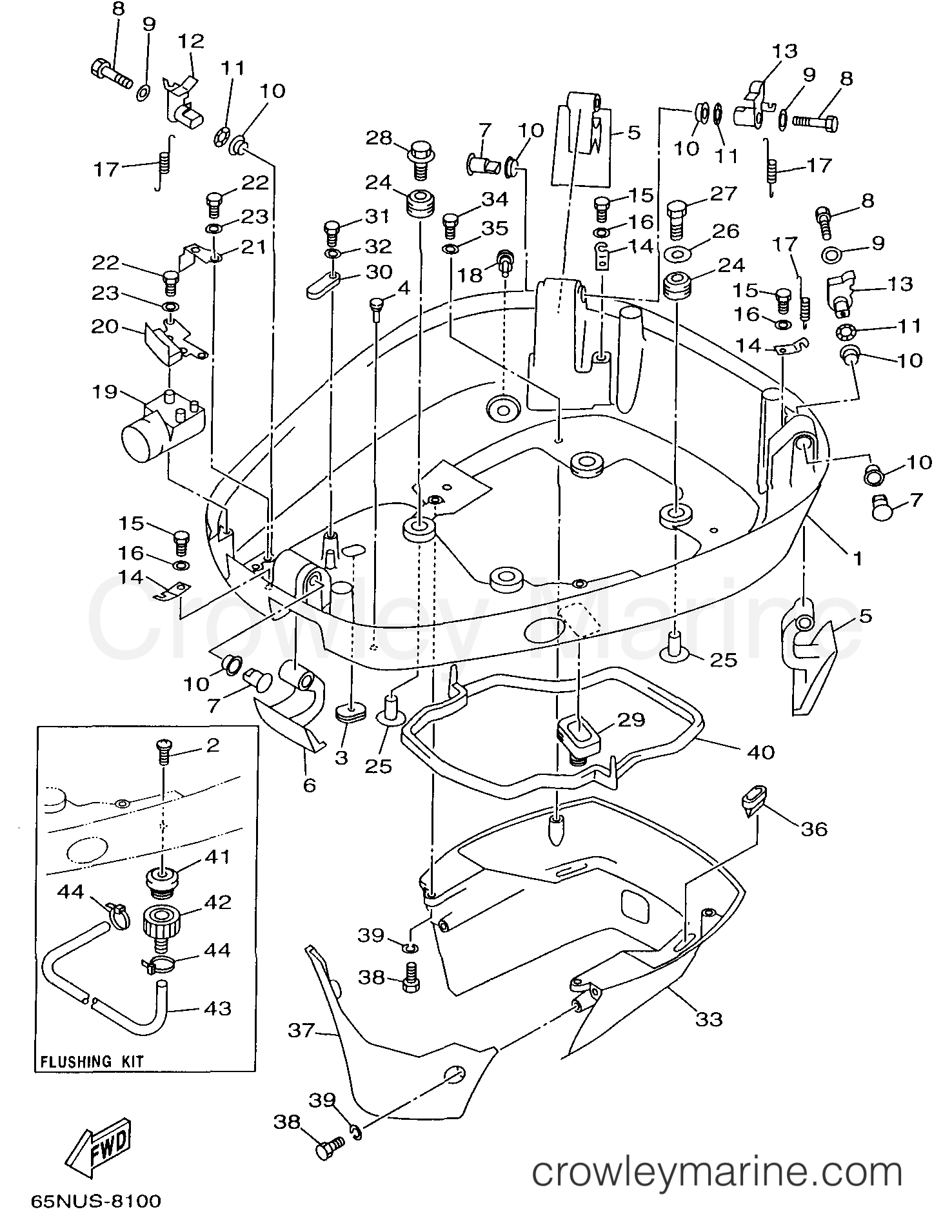 Yamaha Motors D150TLRX - BOTTOM COWLING