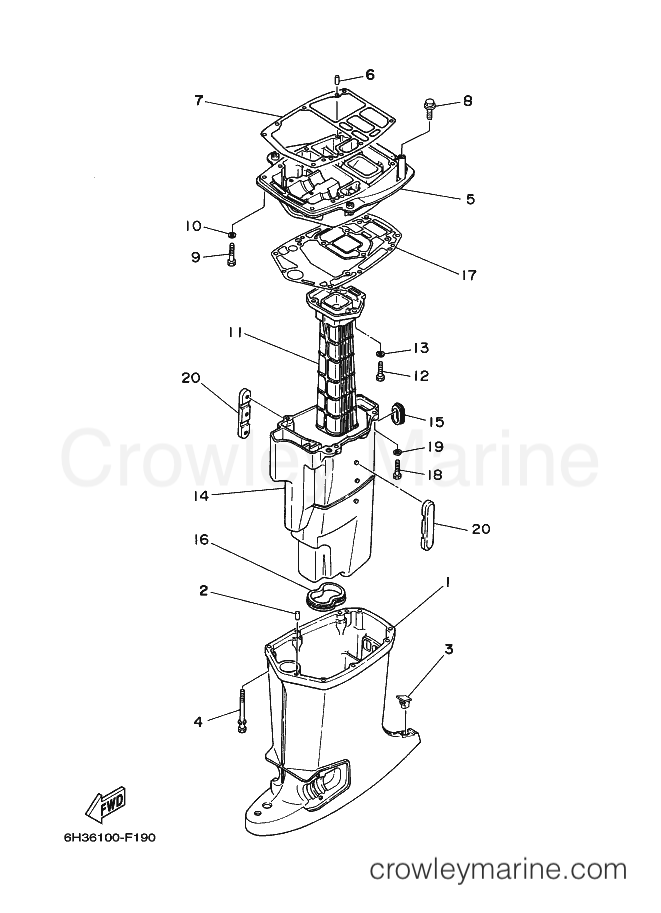 Yamaha Motors 60F (6H2J) [120] - UPPER CASING