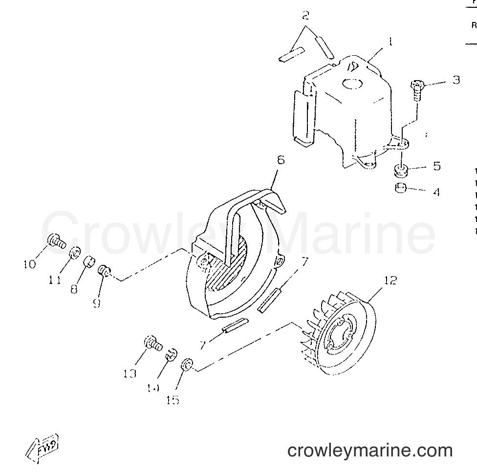 1996 Scooter CW50RS - CW50RS (4TD1) [999] - AIR SHROUD & FAN