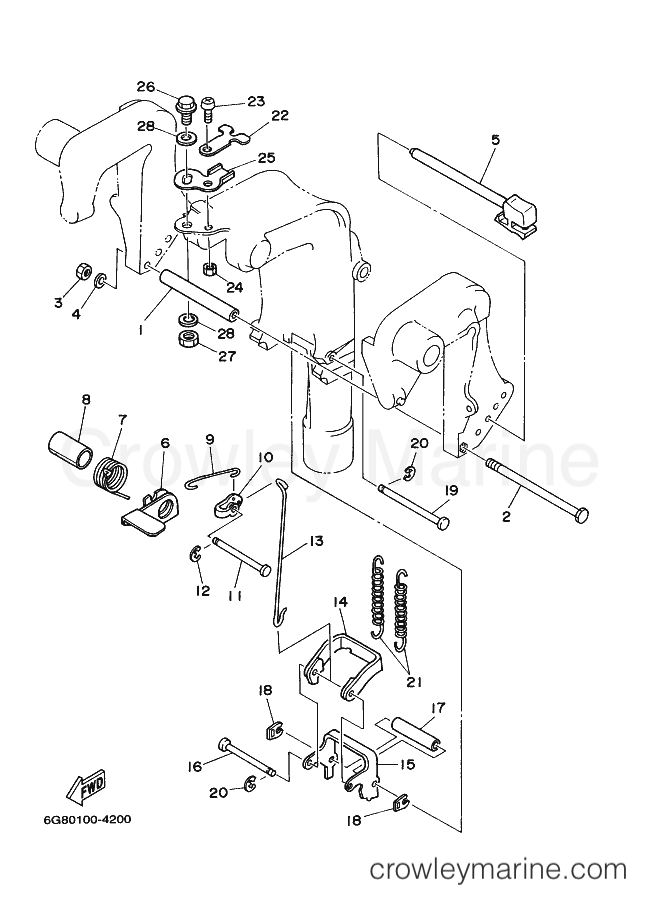 Yamaha Motors FT9.9A (6G80) [150] - BRACKET 2