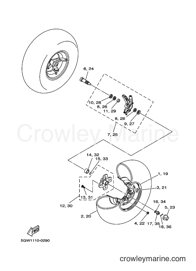 2000 ATV YFM400N - YFM400N (5GW3) [010] - FRONT WHEEL