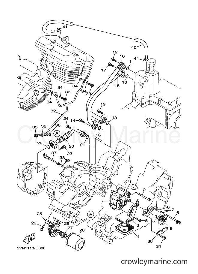 Yamaha Motors XV1700A (5VN6) [010] - OIL PUMP