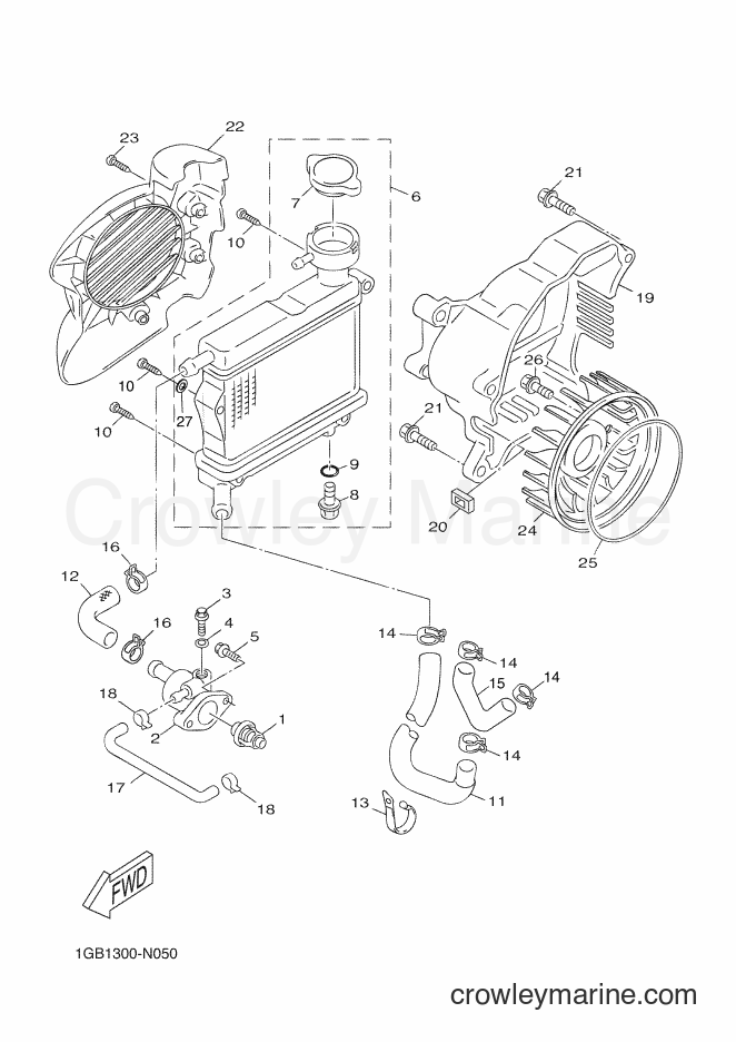 2018 Scooter YN50FU - YN50FU (2ACN) [060] - RADIATOR & HOSE