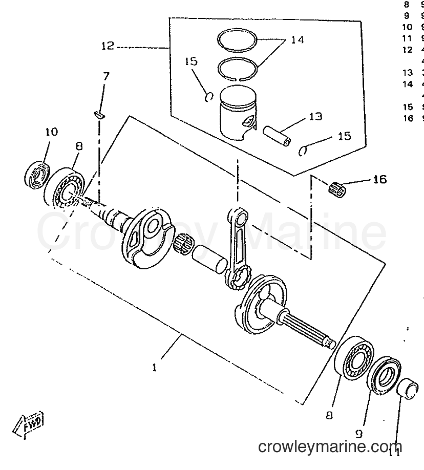 1996 Scooter CW50RS - CW50RS (4YA1) [999] - CRANKSHAFT & PISTON