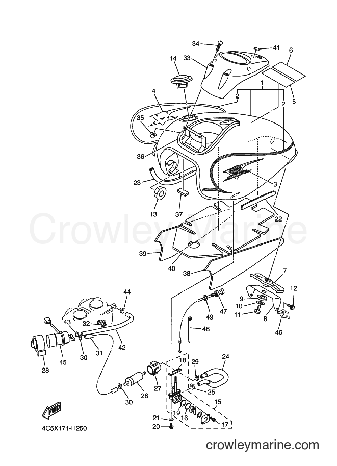 2009 Cruiser XVS650A - XVS650A (4C5U) [010] - FUEL TANK