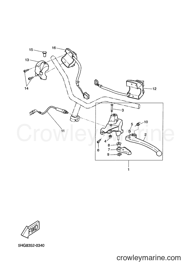2002 Scooter CW50 - CW50 (5HGB) [040] - HANDLE SWITCH & LEVER
