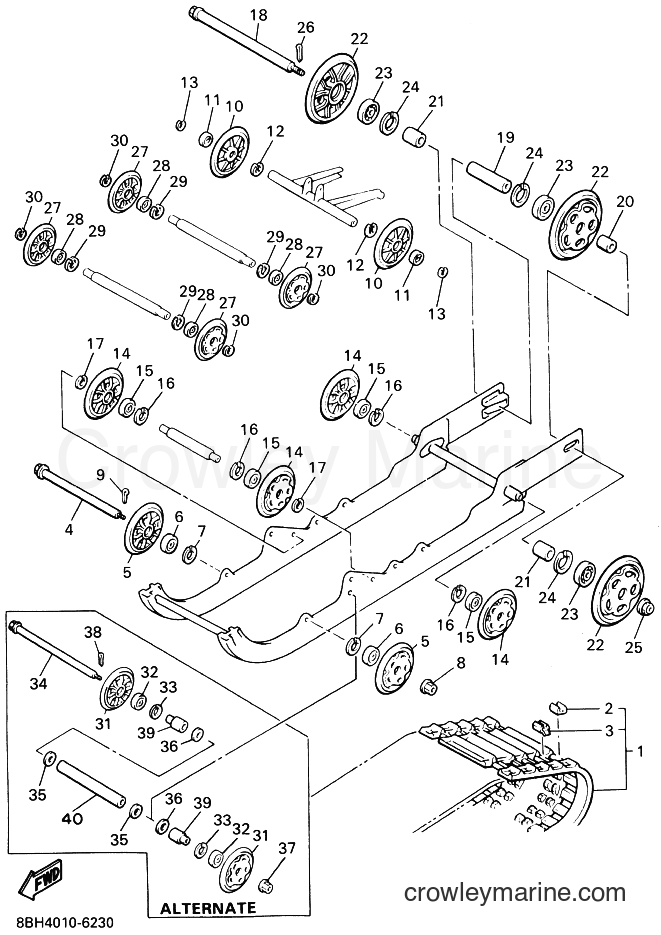 1999 Snowmobile PZ480LT - PZ480LT (8BH6) [020] - TRACK SUSPENSION 1