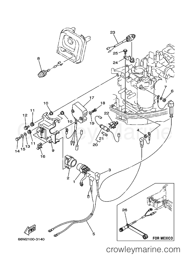 Yamaha Motors F15ELHB (66M2) [070] - ELECTRICAL 2