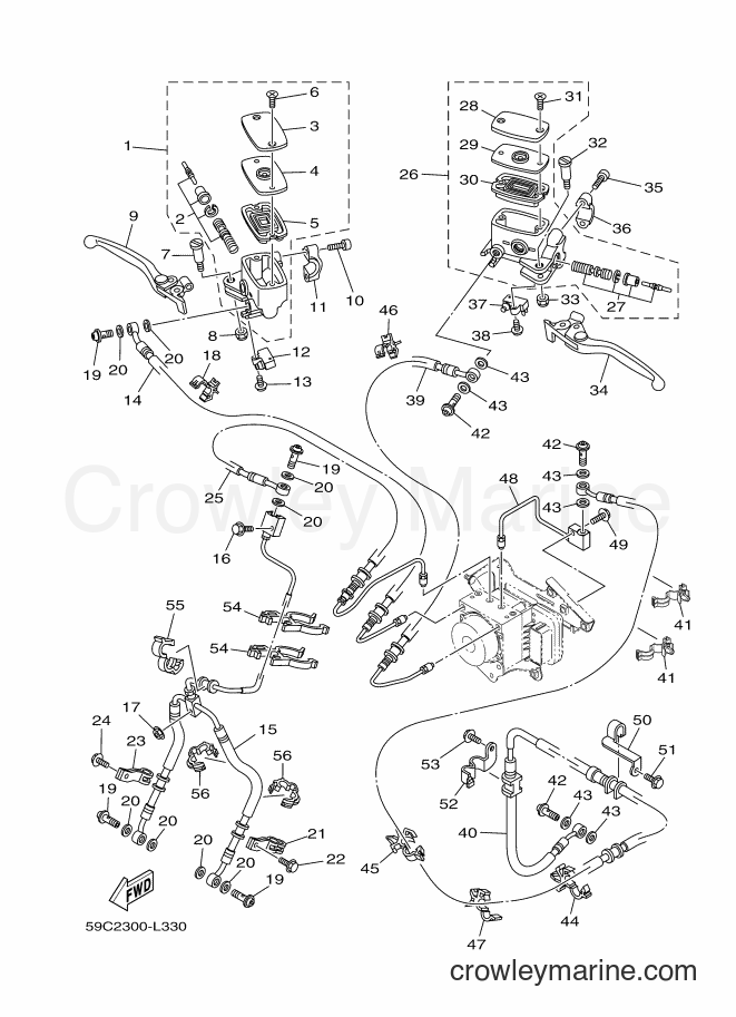 Yamaha Motors XP500A (59CN) [010] - FRONT MASTER CYLINDER