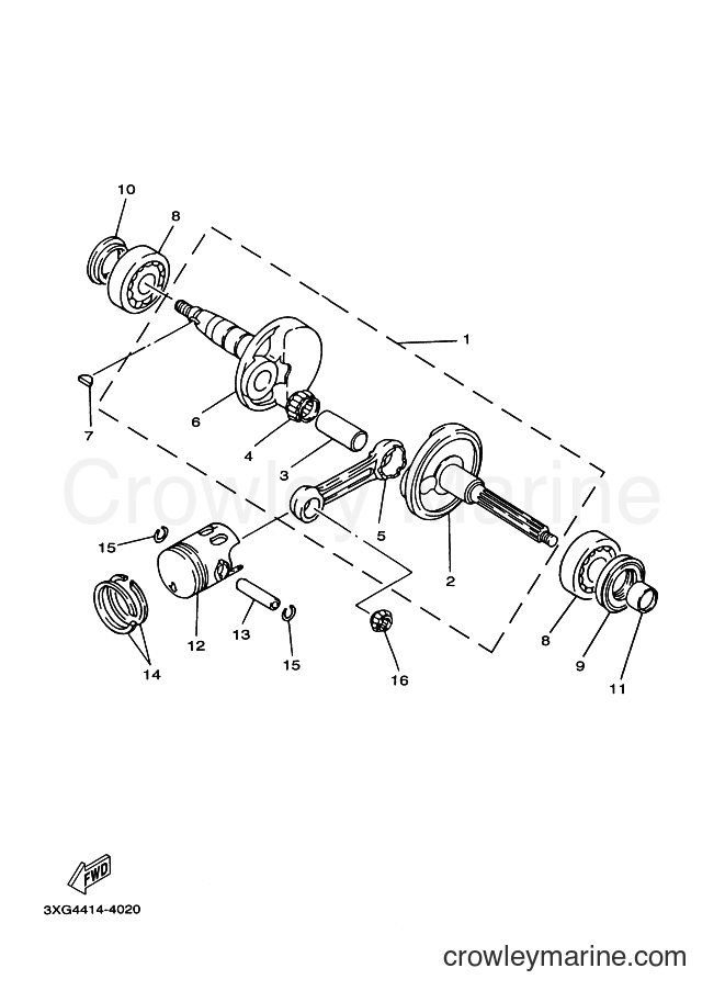 Yamaha Motors YW50 (5PN2) [010] - CRANKSHAFT & PISTON