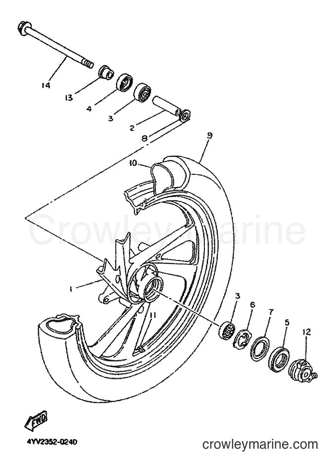 Yamaha Motors TZR50 (5DU5) [010] - FRONT WHEEL