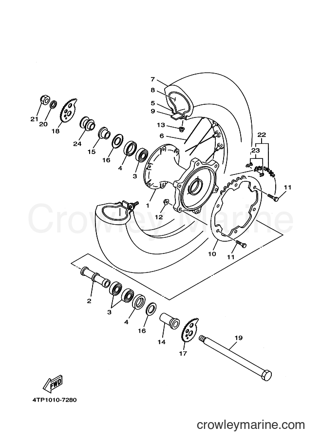 1999 Dirt Bike DT230 - DT230 (4TP3) [010] - REAR WHEEL