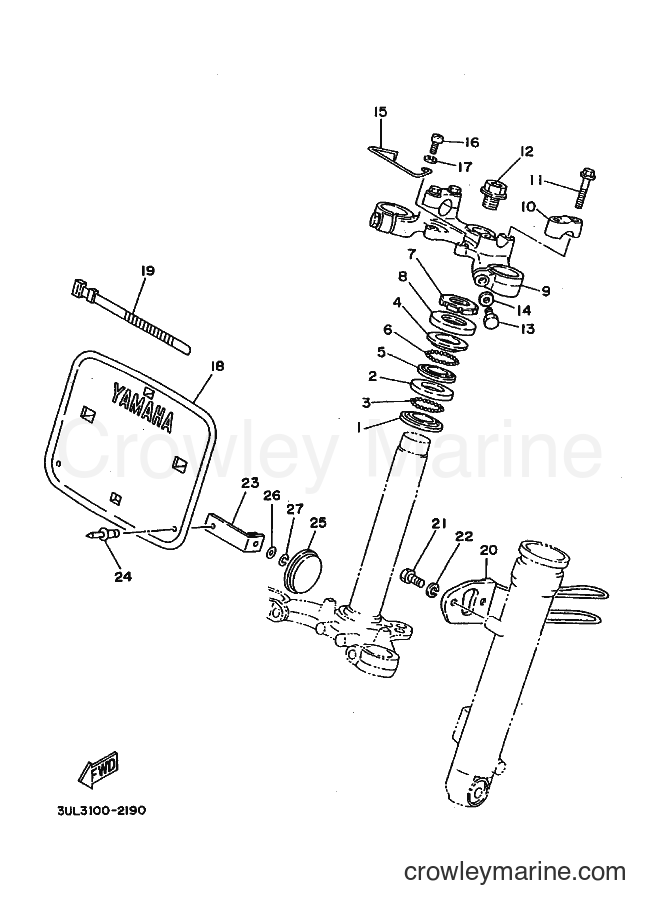 1992 Dirt Bike RT100 - RT100 (3UL3) [020] - STEERING