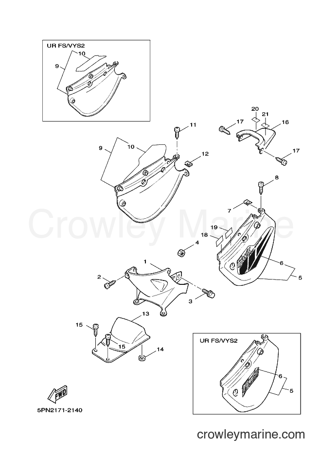 Yamaha Motors YW50 (5PN2) [010] - SIDE COVER