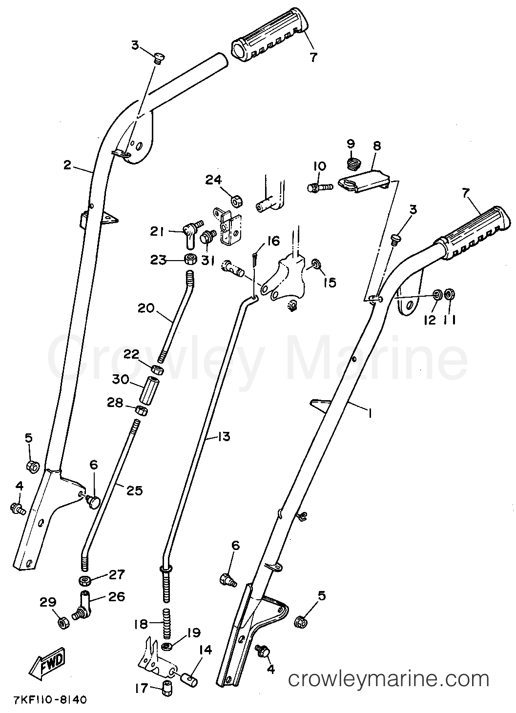 Yamaha Motors YS828TEC - STEERING - LINK