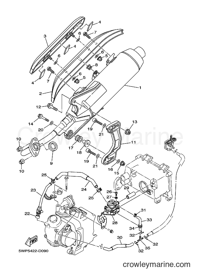 2006 Scooter AL115 - AL115 (5WPD) [010] - EXHAUST