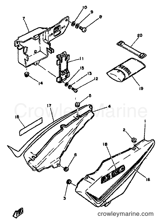 Yamaha Motors RD350LC (4L0) [999] - SIDE COVER