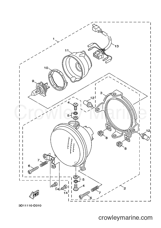 Yamaha Motors XC50 (3D1C) [010] - HEADLIGHT