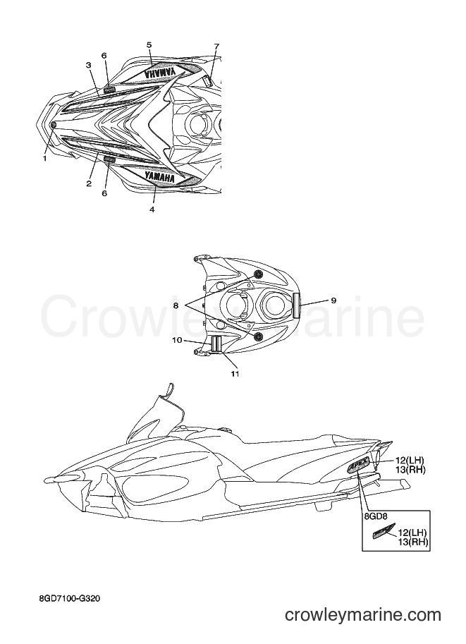 2008 Snowmobile RX10GTA - RX10GTA (8GD7) [020] - EMBLEM