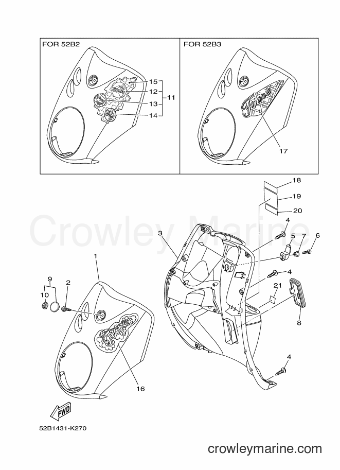 Yamaha Motors XC115S (52B1) [010] - LEG SHIELD