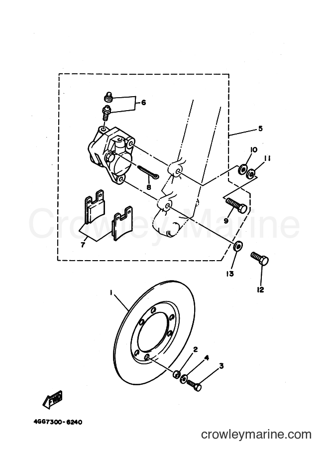 1996 Dirt Bike TY250Z - TY250Z (4GG8) [070] - FRONT BRAKE CALIPER