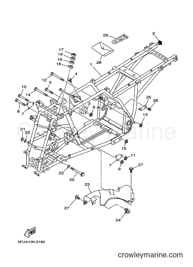 2003 ATV YFM400FWN - YFM400FWN (5FUD) [010] - FRAME