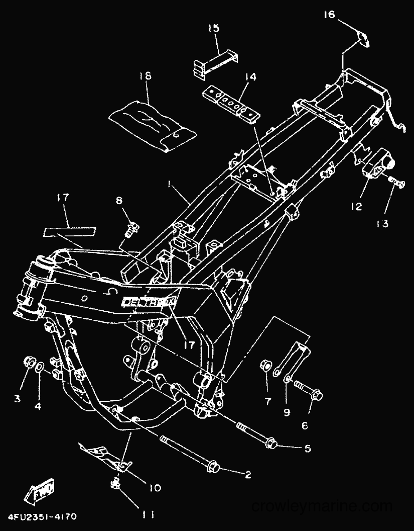 1995 Dirt Bike TDR125 - TDR125 (4GW3) [999] - FRAME