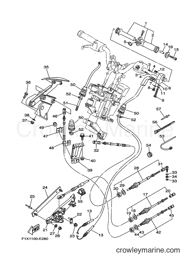 Yamaha Motors FX1100-E (F1X4) [020] - CONTROL CABLE