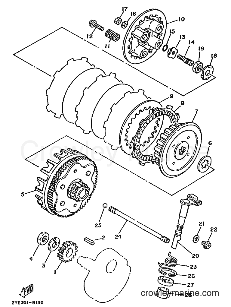 1988 Dirt Bike XT125 - XT125 (2YE1) [99A] - CLUTCH