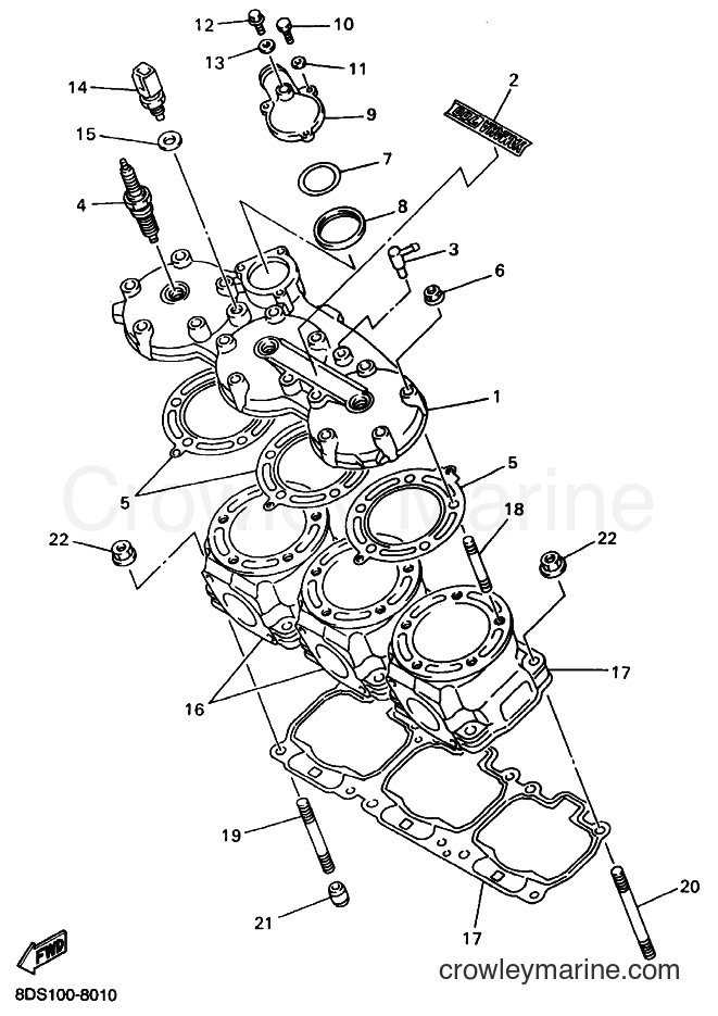 Yamaha Motors VX700XT (8DS2) [020] - CYLINDER HEAD