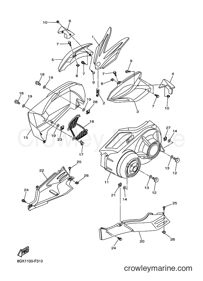 2007 Snowmobile RT50PZ - RT50PZ (8GK2) [010] - SHROUD