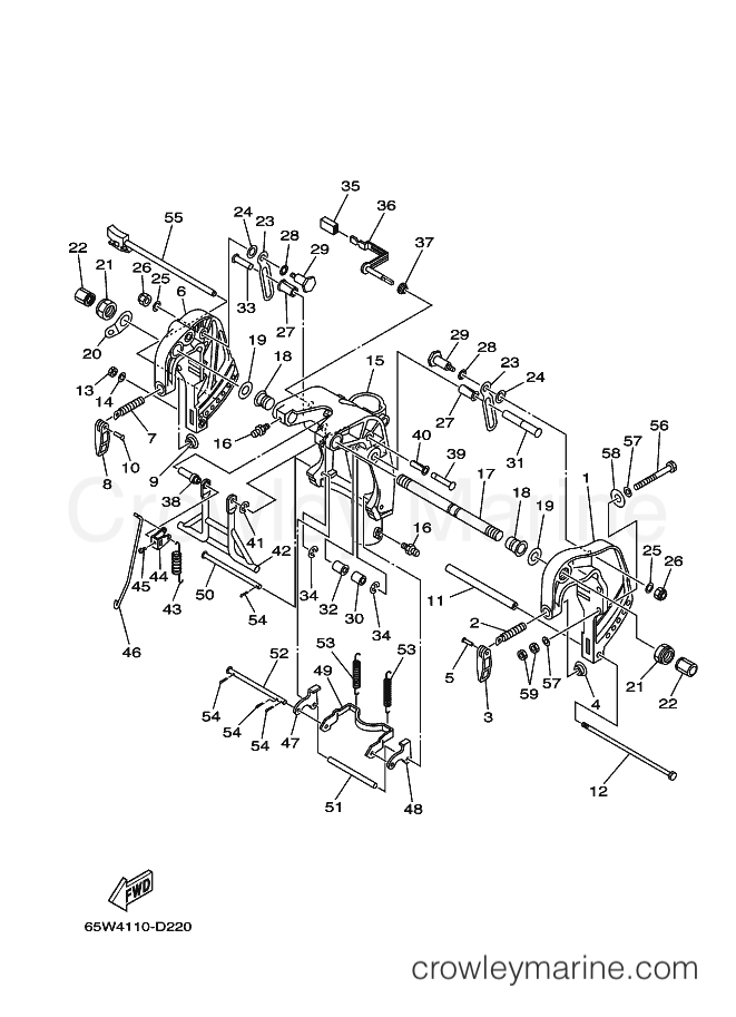 Yamaha Motors F25AMHS (65W8) [090] - BRACKET 1