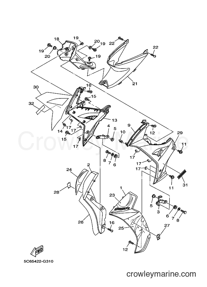 2008 Scooter T110LSE - T110LSE (5C65) [010] - LEG SHIELD