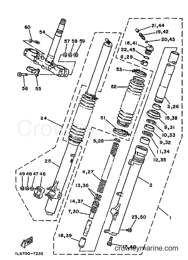1989 Dirt Bike TT250 - TT250 (3DC1) [010] - FRONT FORK