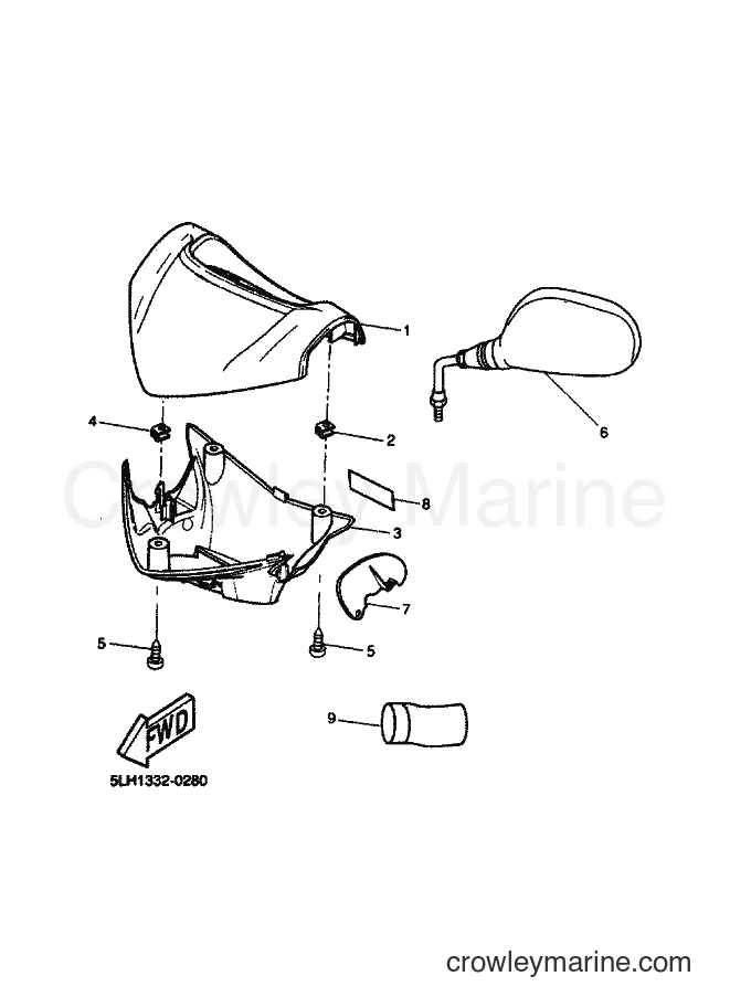 2000 Scooter EW50 - EW50 (5LH1) [010] - COWLING 1