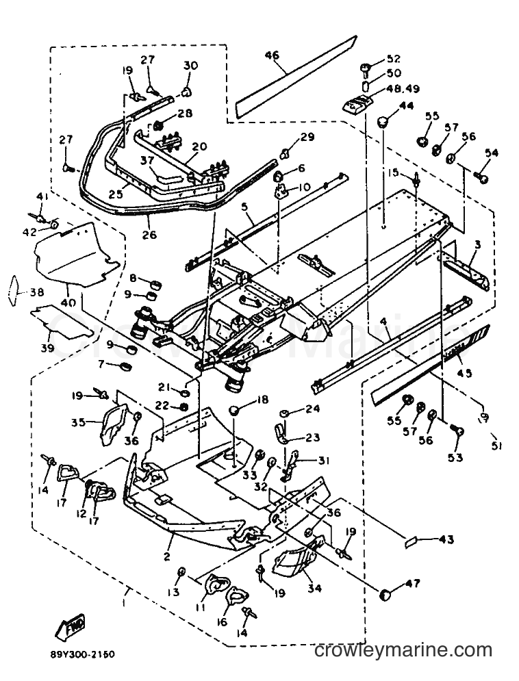 1993 Snowmobile ET410TR - ET410TR (89Y2) [010] - FRAME