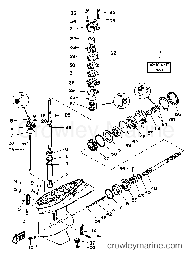 Yamaha Motors CV85ELF - LOWER DRIVE 1