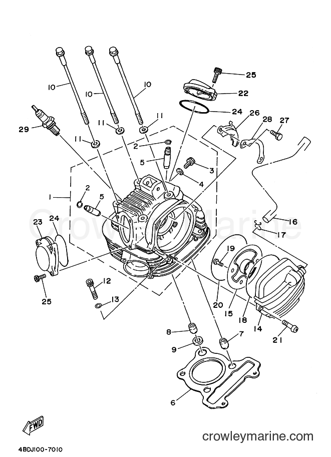 1997 ATV YFB250 - YFB250 (4BDM) [030] - CYLINDER HEAD