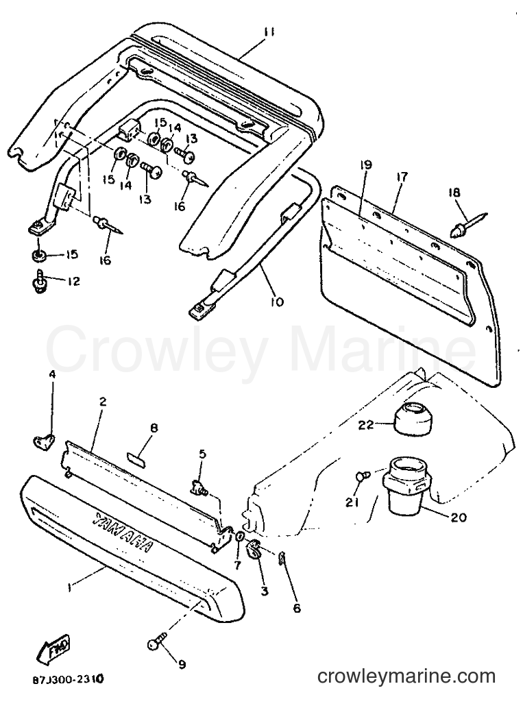 1992 Snowmobile PZ480E - PZ480E (87J3) [010] - BUMPER