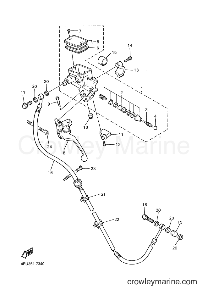 1999 Street Bike XJR1300 - XJR1300 (5EA2) [030] - FRONT MASTER CYLINDER 2