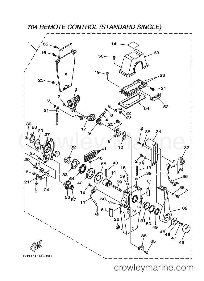 Yamaha Motors RIGGING REMOCON-2012 (601R) [010] - REMOTE CONTROL ASSY 5