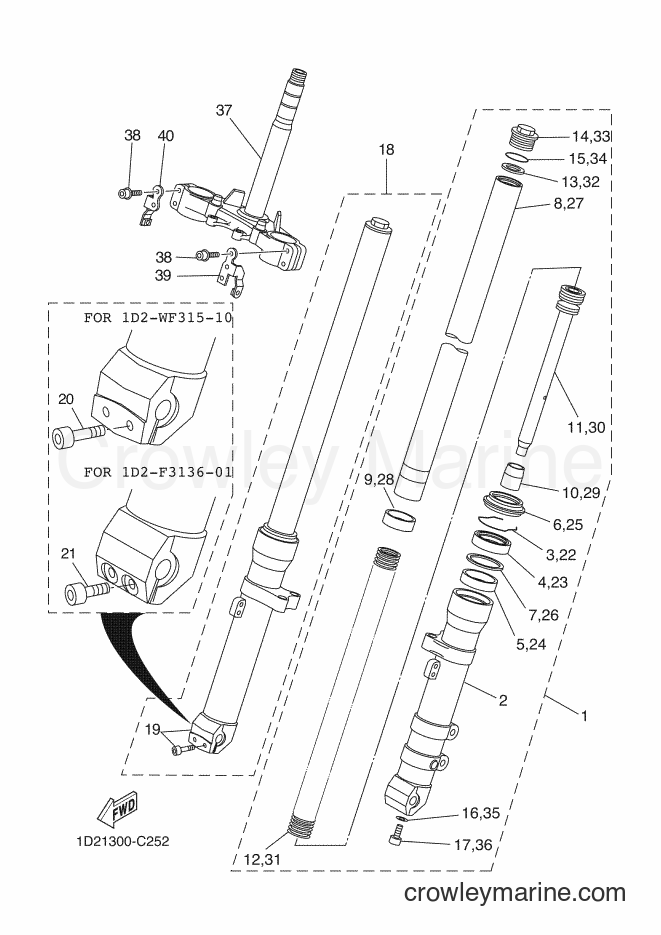 2004 Dirt Bike XT660X - XT660X (1D21) [050] - FRONT FORK