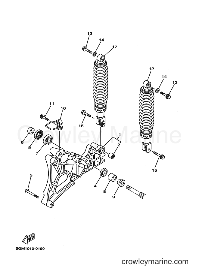 2000 Scooter YP250 - YP250 (5GM2) [080] - REAR ARM & SUSPENSION