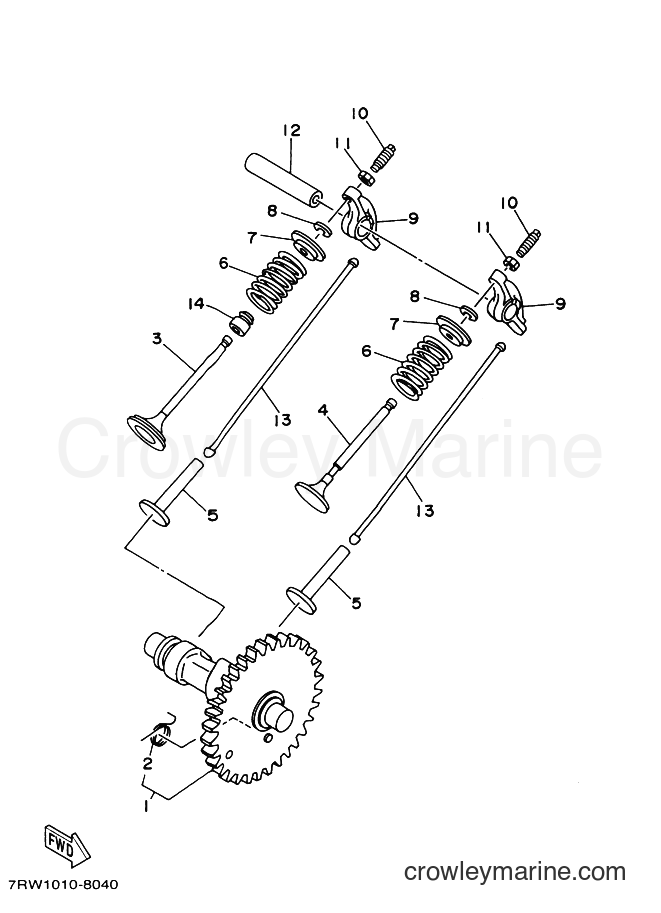 2010 Snowblower YS1070T - YS1070T (7XE4) [010] - CAMSHAFT & VALVE