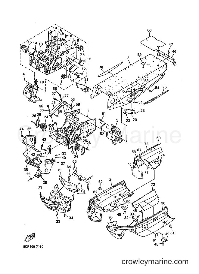 Yamaha Motors VX500XT (8CJ1) [020] - FRAME