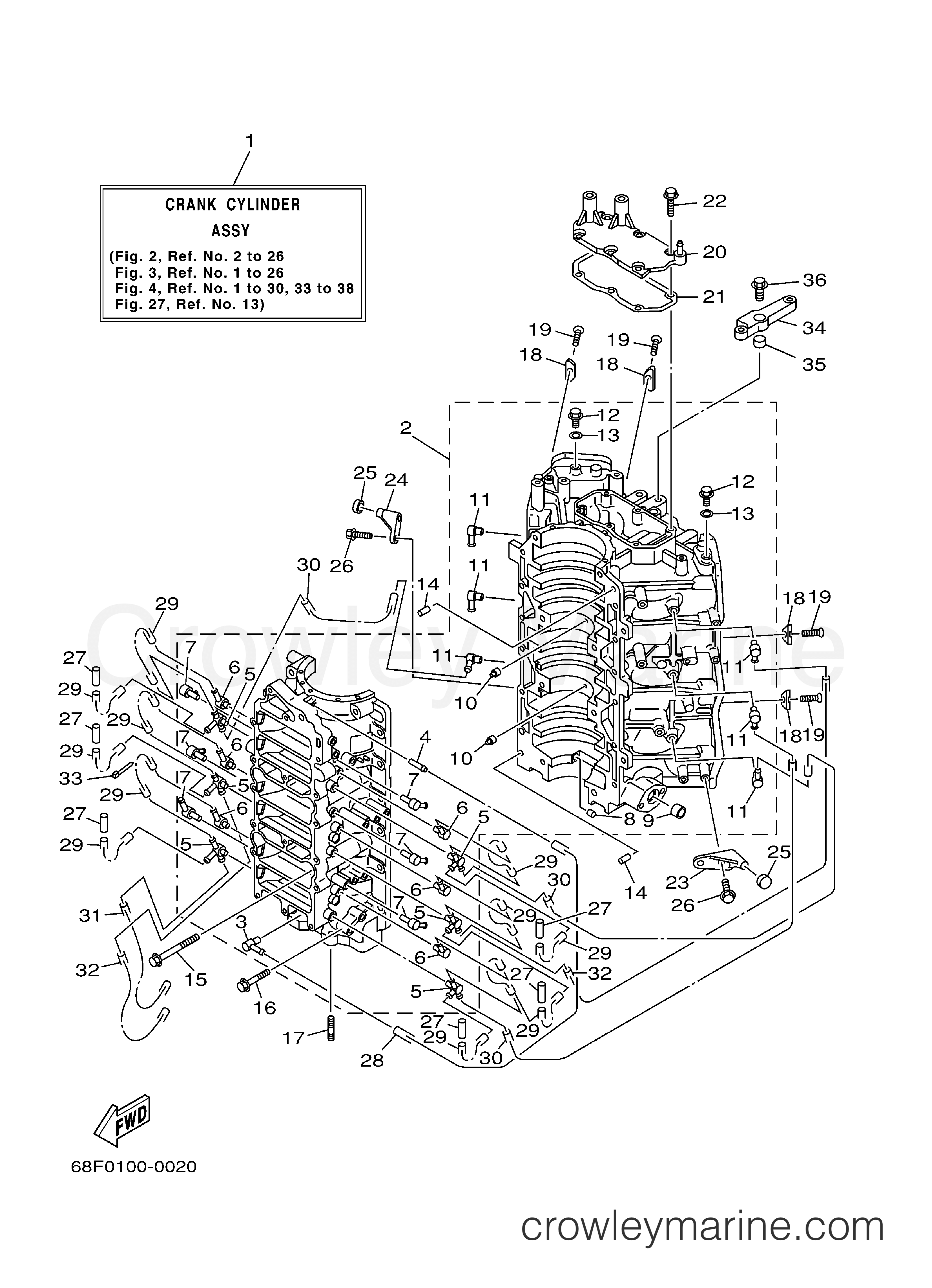 Yamaha Motors LZ150TXRY - CYLINDER CRANKCASE
